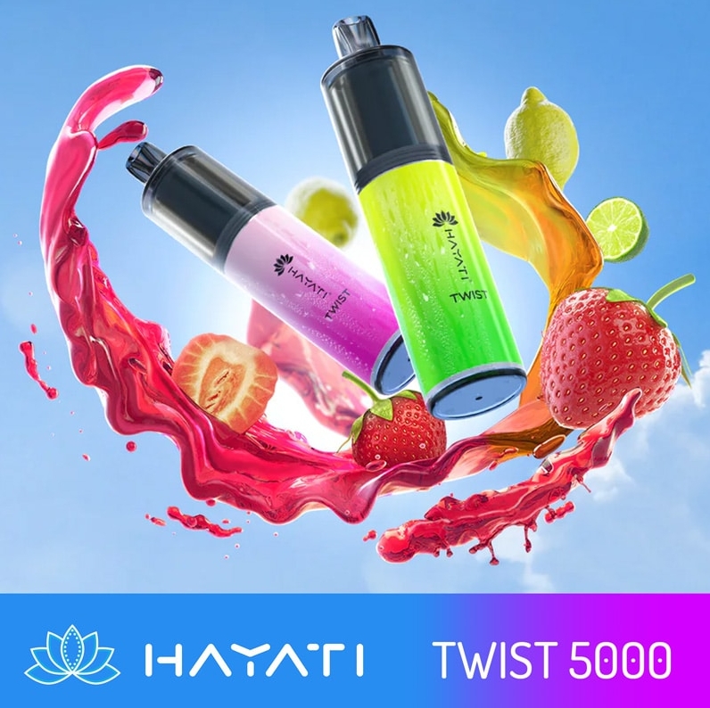 Hayati Twist 5000 Puffs - tuore minttu | Kertakäyttöinen Vape: Raikkautta ja Tyyliä Jokaisella Henkäyksellä