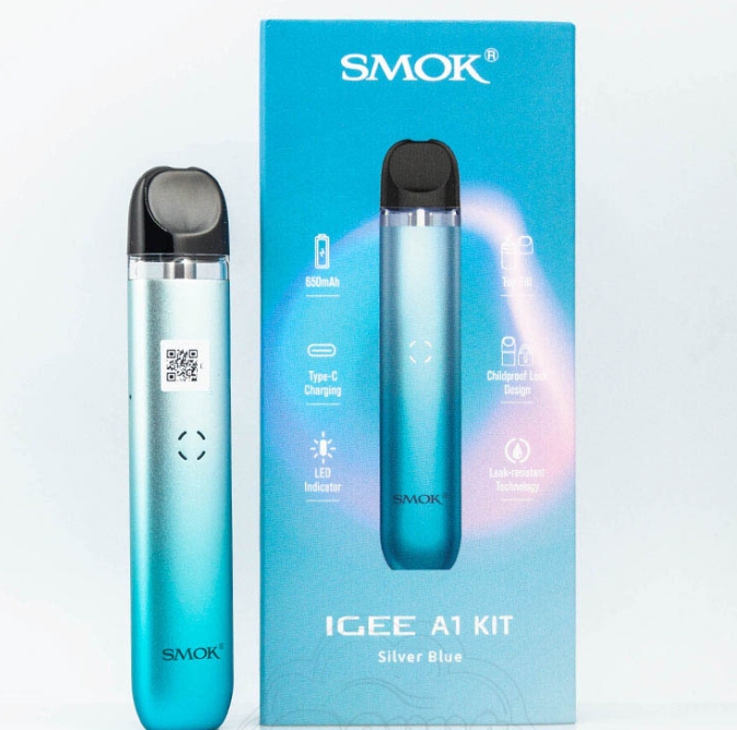 SMOK IGEE A1 Pod Kit Vape – Hopeansininen: Teknologian ja Tyylikkyyden Täydellinen Yhdistelmä