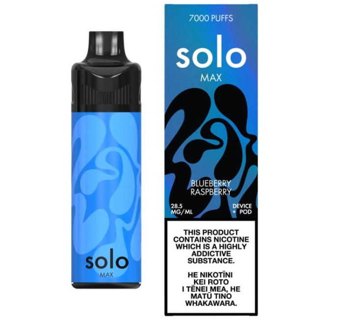 Solo MAX 7000 Pod Vape – mustikka vadelma: Uuden sukupolven makuelämys suomalaisille vaperseille