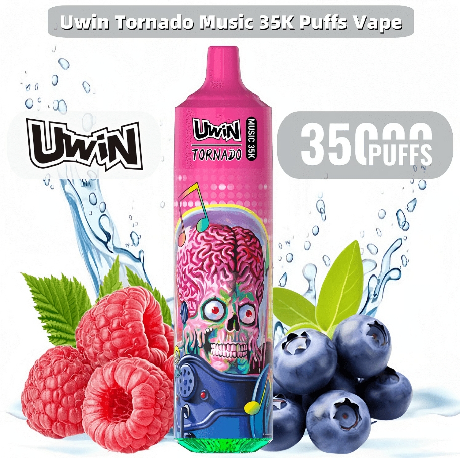 Uwin Tornado Music 35000 Puffs - mustikka vadelma: Suomalaisten Vape-Intoilon Soundtrack