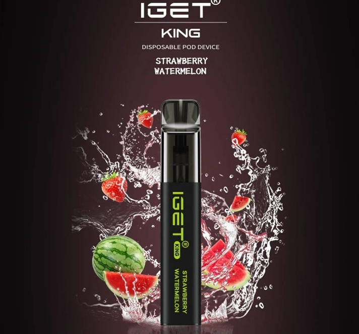 IGET King 2600 Puffs Nikotiiniton Vape - Mansikka Vesimeloni: Suomen Kesän Virvokkeesi Taskussa